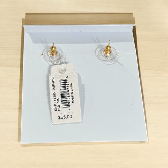 *SOLD* NWT! Kendra Scott Kinsley Stud Earrings Gold Kelly Green Illusion - Picture 4 of 5